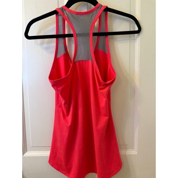 Athleta Bright Pink Racerback Workout Tank with Grey Mesh - Women's Size XS - Picture 4 of 9